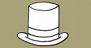 Cómo dibujar un sombrero de copa | Dibujo de Sombrero