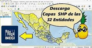 Descarga capas de los límites: Entidades y municipios (SHP) de México del INEGI