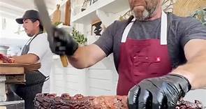 Adam Perry Lang, The King of BBQ, with Artistic Meat Cuts in Los Angeles