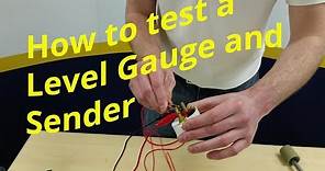 Testing marine level gauges and senders