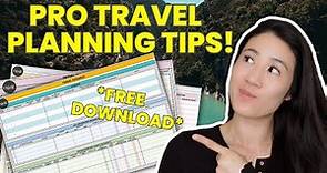 How To Plan A Travel Itinerary Like A Pro | FREE Download