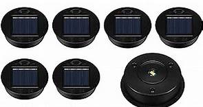 12 Pack Replacement Solar Light Parts Solar Light Replacement Tops Waterproof LED Solar Panel Lantern Lid Light Outdoor Solar Light Replacement Top Kit for Hanging Lanterns Patio Decor (2.76 In)