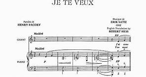 Erik Satie ~1897~ Je Te Veux (voice & piano)