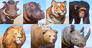 ALL 231 ANIMALS (ORIGINAL AND MODDED) IN PLANET ZOO