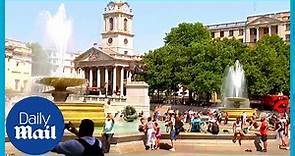 UK Weather LIVE: View from Trafalgar Square on hottest day in UK history