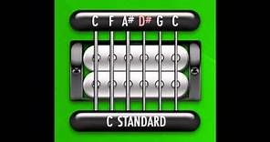Perfect Guitar Tuner (C Standard = C F A# D# G C)