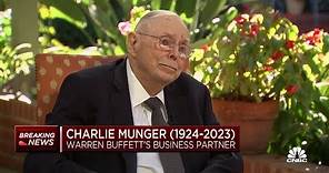 Charlie Munger in final CNBC interview: You've got to learn how to recognize rare opportunities