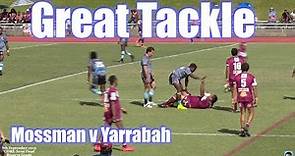 2019 John Yeatman tackle on Lionel Anau ~ Yarrabah Seahawks v Mossman Pt.Douglas 8-9-19