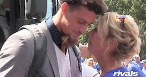 Wife of University of Florida Football Coach Kisses Players