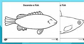 Fish Template - Under the Sea Decorating Activity