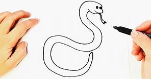 Cómo dibujar un Serpiente para niños | Dibujo de Serpiente paso a paso