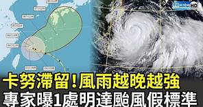 ｢卡努」滯留！風雨越晚越強 專家曝1處明達颱風假標準 @ChinaTimes