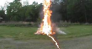 Gasoline brush pile fire