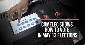 Comelec shows how to vote in May 13 elections
