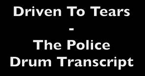 Driven To Tears - The Police - Drum Transcript DIFFICULTY 5/5 ⭐️