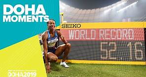 Dalilah Muhammad's 400m Hurdles World Record | World Athletics Championships 2019 | Doha Moments