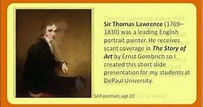 Sir Thomas Lawrence 2-minute illustrated biography