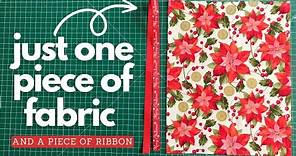 10 Minute Christmas Fabric Gift Bag Tutorial