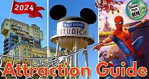 Walt Disney Studios ATTRACTION GUIDE - 2024 - Disneyland Paris Resort - ALL RIDES & SHOWS