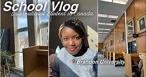 Come to school with me for a day | Uni Vlog | International Student in Canada | Brandon University