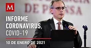 Informe diario por coronavirus en México, 10 de enero de 2021