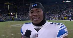 "Stop playing us!" | Jamaal Williams' postgame interview after Lions win over Packers
