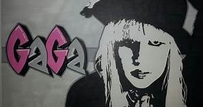 Lady Gaga Graffiti Letters & Stencil Drawing - Gaga