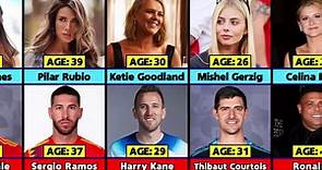 AGE Comparison Famous Footballers Wives/Girlfriends.