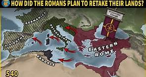 How did the Eastern Romans try to Retake their former Empire?