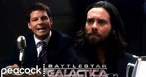 Battlestar Galactica | Lee Adama Defends Gaius Baltar