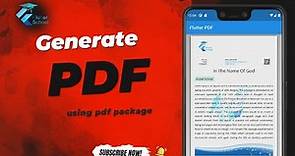 Generate the best PDF using Flutter(flutter tutorial)