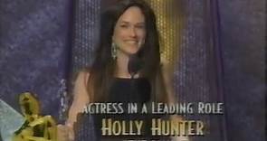 Holly Hunter winning Best Actress for The Piano