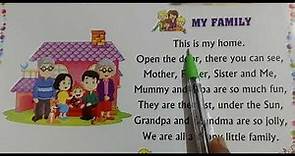 My Family Poem: A Symphony of Love and Togetherness ❤️👨‍👩‍👧‍👦|| My Little family ||