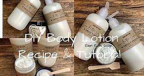 DIY 🎁 Simple & Easy Body Lotion Recipe + How to Calculate Fragrance Oil Load | Ellen Ruth Soap