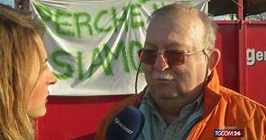 Melegnano (Milano) la protesta dei trattori va avanti
