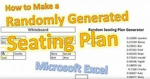 How to Make a Random Seating Plan Generator in Microsoft Excel (for Teachers)