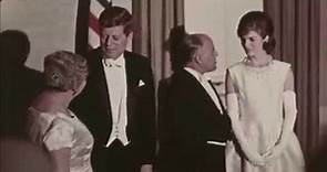 May 5, 1961 - President John F. Kennedy attending state dinner at the Mayflower Hotel, Washington DC
