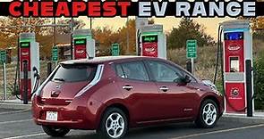Here's How Far My Cheap Nissan LEAF Goes On A Charge! Charging & 70-MPH Range Tests