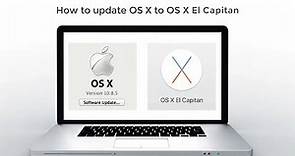 How to update OS X to OS X El Capitan 10.11