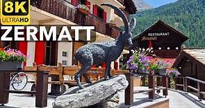 [ 8K ] Zermatt Switzerland | Summer Walk Tour | 8K UHD Video