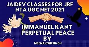 Immanuel Kant : Perpetual peace