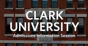 2021 Clark University Undergraduate info Session