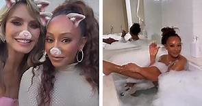 Mel B enjoys bubble bath ahead of filming America's Got Talent
