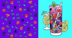 How to Color and Decorate a Fruit Juice | Coloring & Paper cut outs Decoration