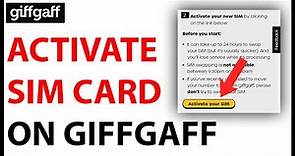 How to Activate SIM Card on GiffGaff [EASY GUIDE]