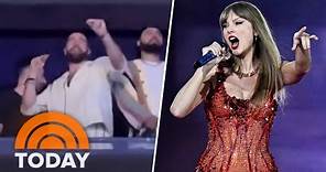 Travis Kelce rocks out to Taylor Swift’s 87th ‘Eras Tour’ concert
