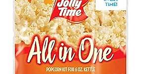 JOLLY TIME All in One Popcorn Kit, Portion Packets with Kernels, Oil and Salt for Movie Theater or Air Popper Machines (24 pack, 6oz Kettle)