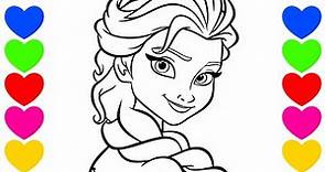 Pintar Desenho do Frozen 2 | Colorir Desenho da Elsa Frozen 2 em português