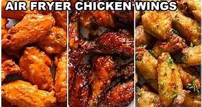 The Crispiest Air Fryer Chicken Wings (Buffalo, BBQ, Lemon Pepper)
