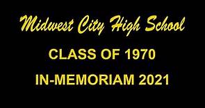 Midwest City High School Class of 1970 In -Memoriam
